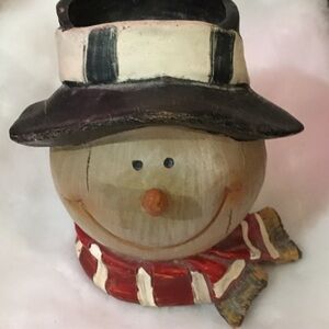 Festive Snowman Candle Holder